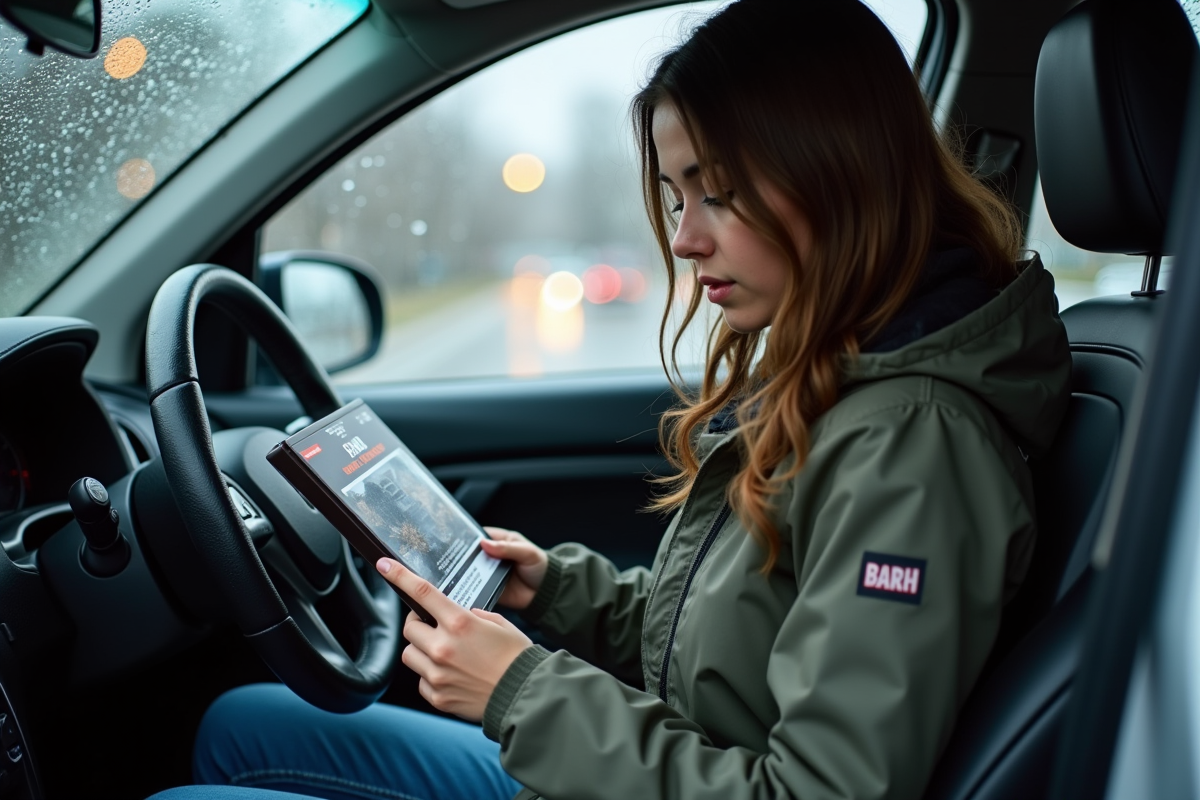 Jeune femme lisant l