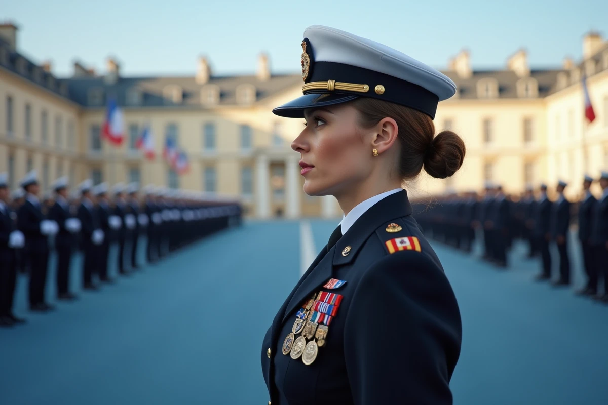 Officier naval en uniforme cérémonial lors d