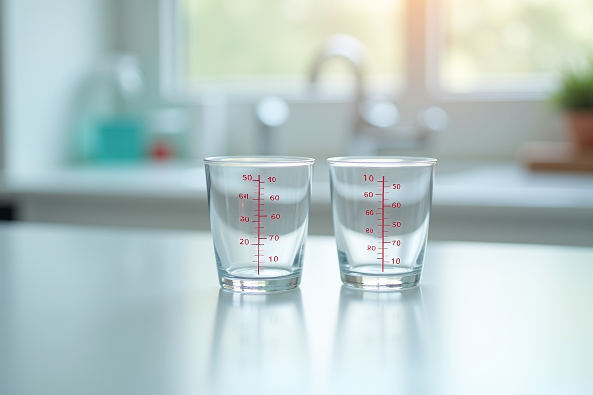Coup d’œil sur deux verres doseurs de médicaments